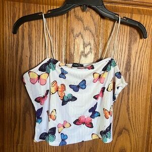 Rue21 Women's Colorful Butterfly Camisole